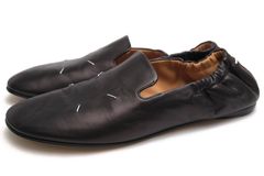 Maison Martin Margiela S58WR0093 PR869 Kiki Leather Slip-On Loafers / �ޥ륿��ޥ른���� �ޥ른���� 4���ƥå� �����ե쥶�� ���� �쥶�������� �֥�å� �� ����åݥ� ��ǥ�����