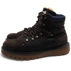 MONCLER Egide Suede And Nylon Hiking Boots / ��󥯥졼�� �������΢�� Vibram������ �ܥ� �������֥饦�� �Ǥ��� �ޥ���ƥ�֡��� ���