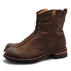 MR.OLIVE ME542 WATERPROOF GOATWAX LEATHER SHORT PECOS BOOTS / �ߥ��������꡼�� �����������ץ롼�� �̥Хå� �����ȥ����� ���ӳ� �����ɥ��å� �ץ졼��ȥ� Vibram������ �������֥饦�� �Ǥ��� �ڥ����֡��� ���