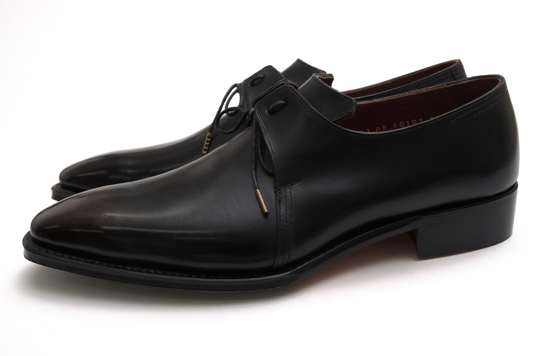 【未使用に近い★スウェード黒Vibram】PERFETTOペルフェットサイズ8 Perfetto 1411PF 1010S / ペルフェット 内羽根式2アイレットレース