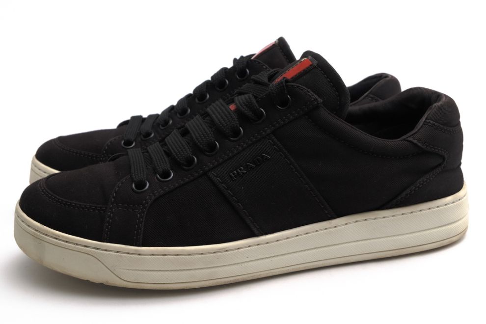 PRADA 3E6185 / プラダ ギャバジン織り コットンキャンバス 牛革