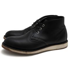 RED WING 3148 CLASSIC CHUKKA ���饷�å� ����å� / ��åɥ����� Black Chrome Leather �֥�å���������쥶�� ���� ���åɥ��䡼���������ˡ �ץ졼��ȥ� �֥�å� �� ����å��֡��� ���