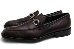 Salvatore Ferragamo 33VG 27014 A14 / �ե��饬�� ��������˶�� ���� ������ ����åݥ� �쥶�������� �������֥饦�� �Ǥ��� �ӥåȥ����ե��� ���
