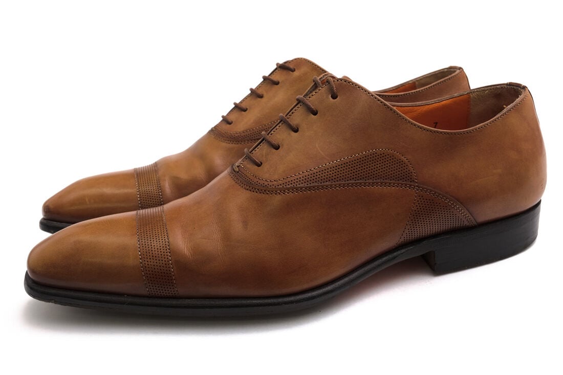 Santoni 10315 / サントーニ 内羽根式 イタリアンカーフスキン 牛革