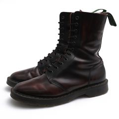 SOLOVAIR S11-969-BUR-G Burgundy Rub-Off 11 Eye Astronaut Boot / ������������ Classic Collection �ϥ����㥤��쥶�� ���� ���åɥ��䡼���������ˡ ��åɥ֥饦�� ���� �졼�����åץ֡��� ���