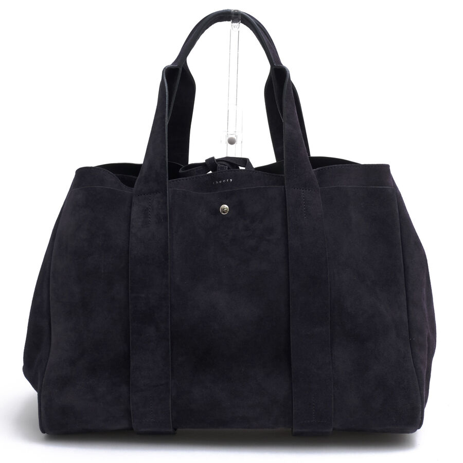 theory Small Signature Tote / セオリー 牛革 ネイビー 紺 トート
