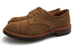 Tricker's M7047 Semi Brogue Derby Shoes Commando Sole / �ȥ�å����� ���ޥ�ɥ����� ���� ����åץȥ� ���åɥ��䡼���������ˡ �֥饦�� �� �ӥ��ͥ����塼�� ���