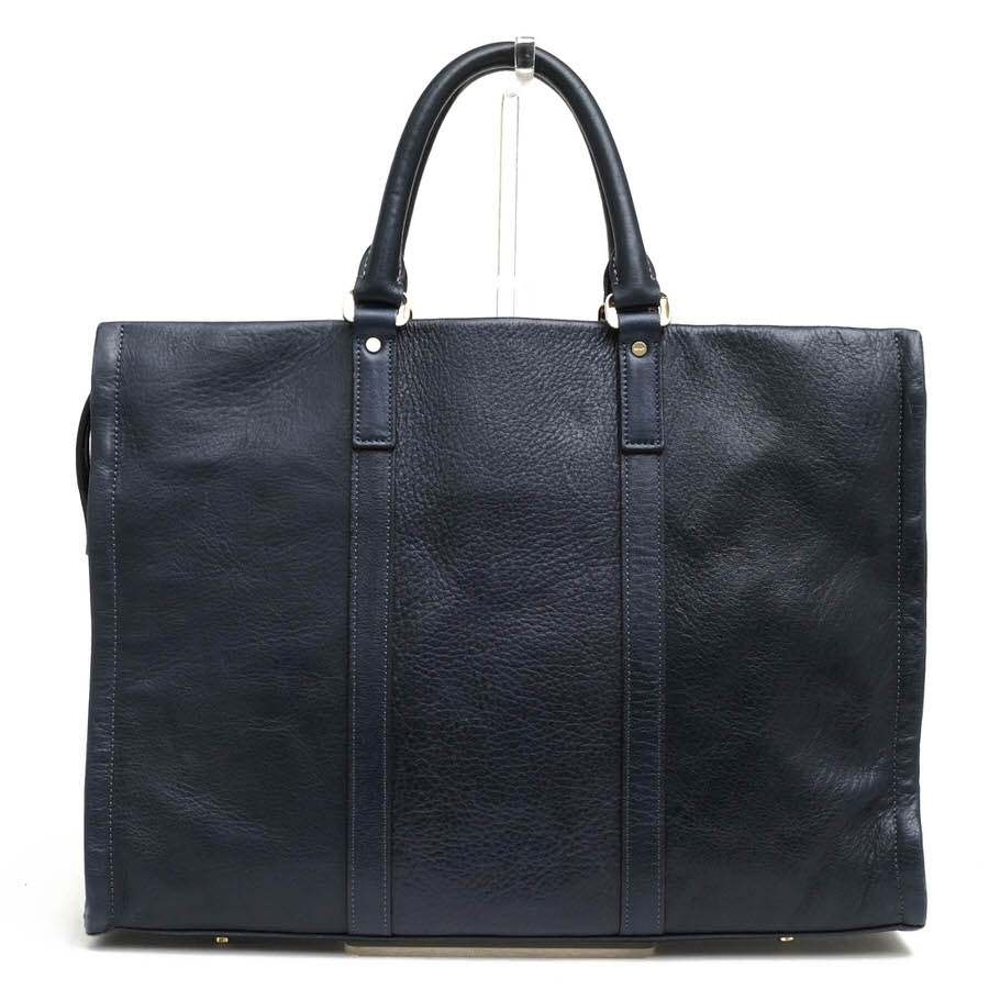 アニアリ ビジネスバッグ トート レザー A4可 カモフラ ネイビー