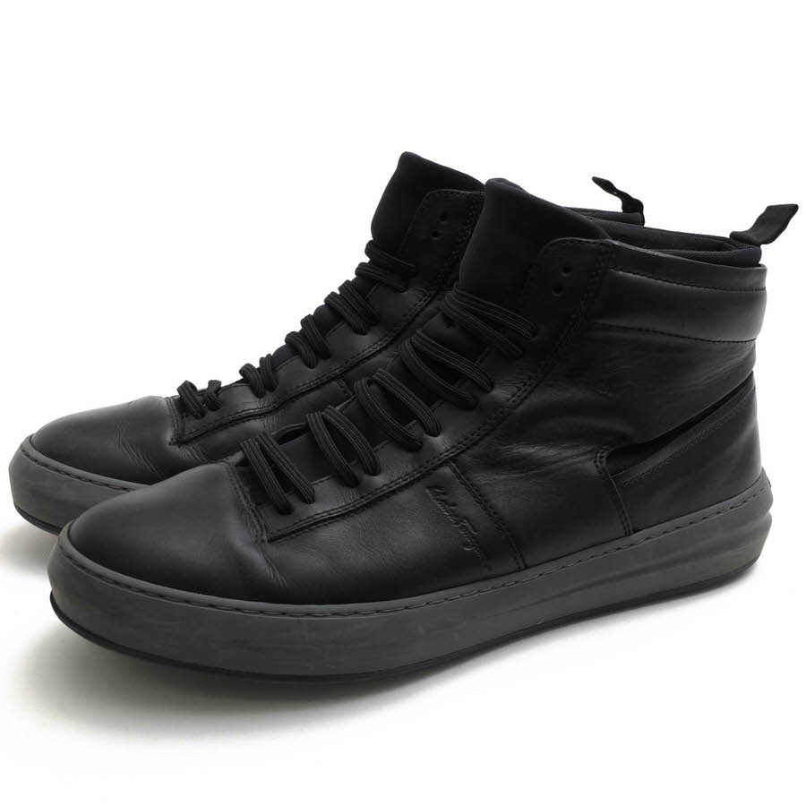 Salvatore Ferragamo 黒 7Ｃ　フェラガモ　未使用試履23㎝ Salvatore Ferragamo (サルヴァトーレフェラガモ) レザー