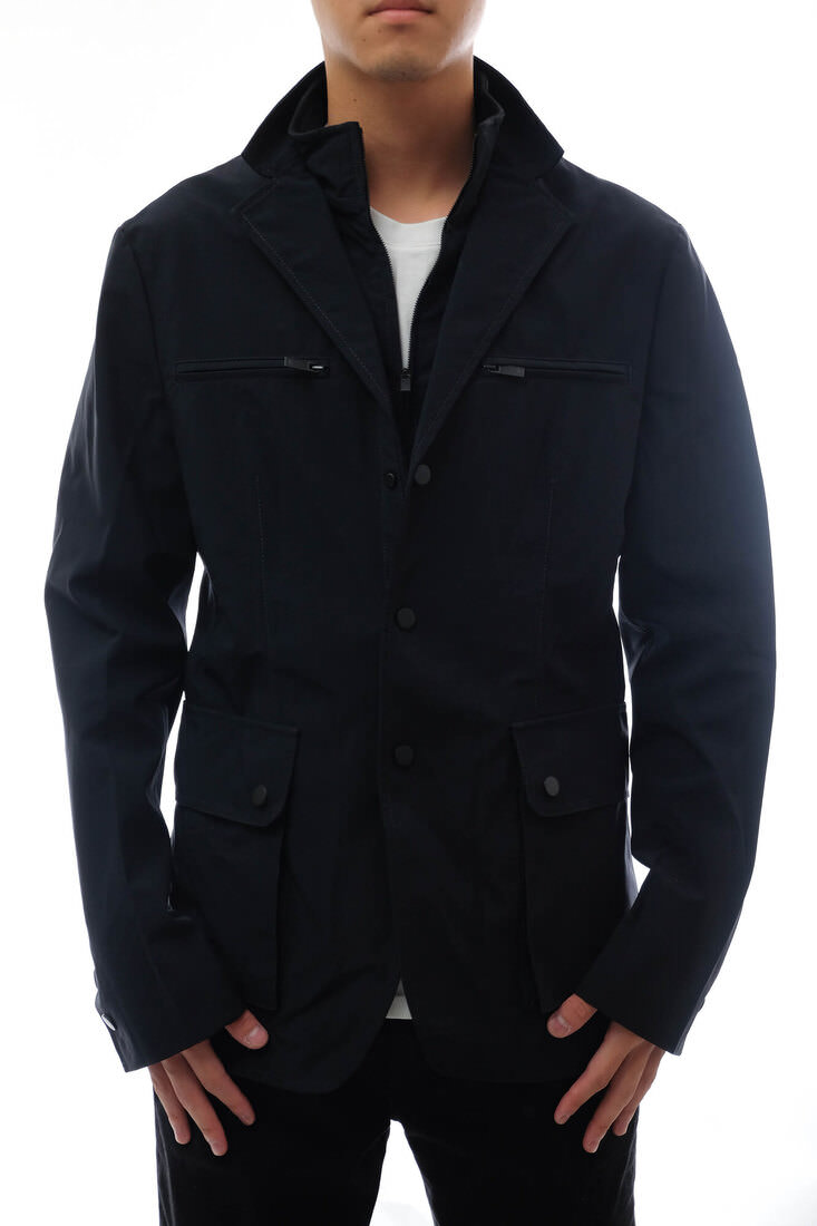 アルマーニ Armani 2way ブルゾン メンズ EMPORIO ARMANI エンポリオ アルマーニ ジャケット 黒 メンズ 秋