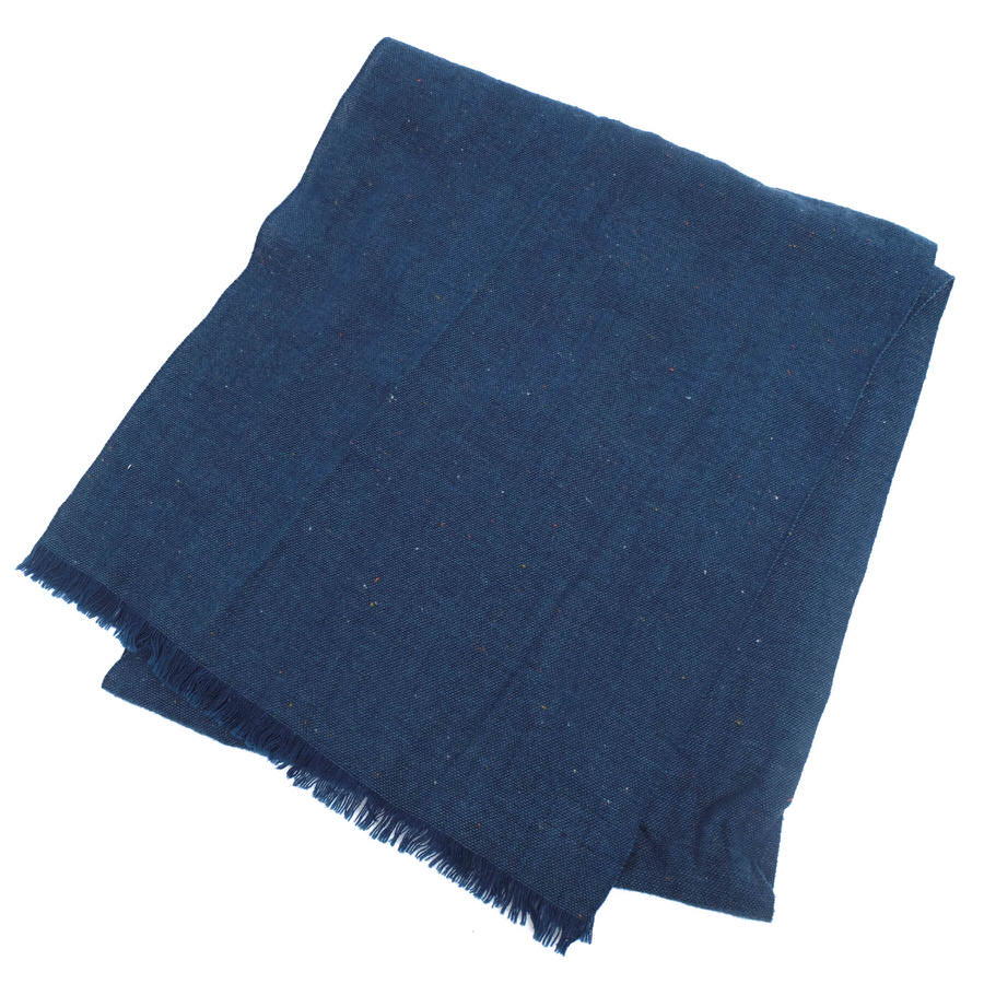 【美品】RRL ウールマフラー インディゴネイビー ダブルアールエル 美品】RRL ウールマフラー インディゴネイビー ダブルアールエル