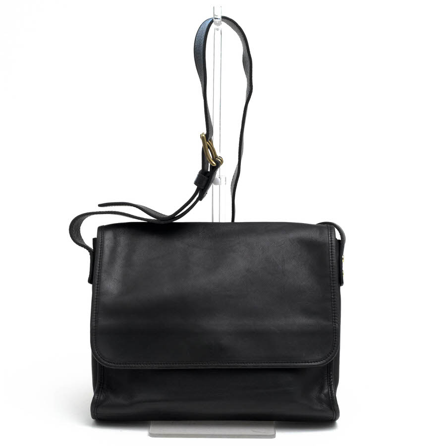 【未使用級】ソメスサドル ショルダーバッグ メッセンジャー オールレザー 黒 未使用級】ソメスサドル ショルダーバッグ メッセンジャー