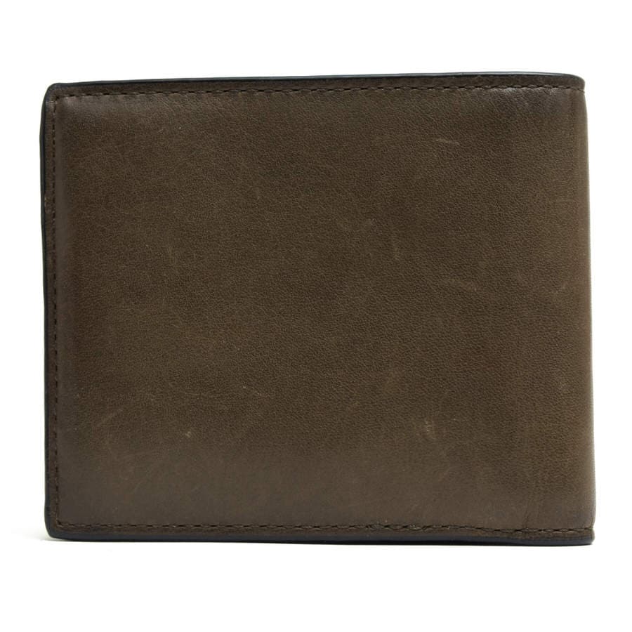 Coach 746 コンパクト Id ウォレット コーチ スポーツカーフ 牛革 小銭入れなし 札入れ 二つ折り オリーブ カーキ 財布 メンズ Branding