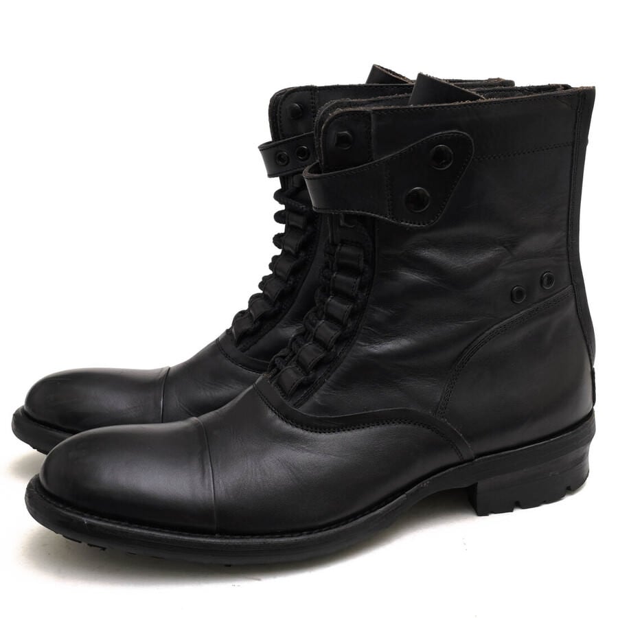 alfredoBANNISTER 5221005005 バックZIPコンバットブーツ 