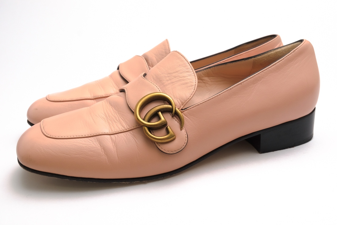 GUCCI 602496 25mm Marmont Leather Loafer / グッチ ダブルG GG