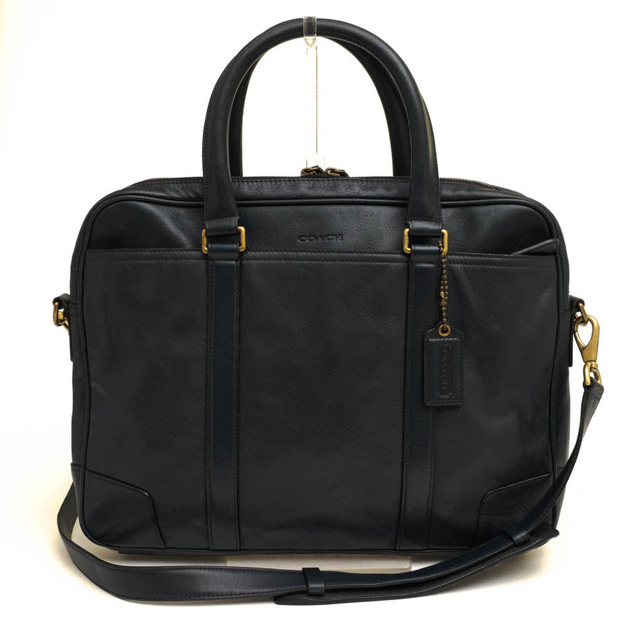 [美品] COACH コーチ　ビジネスバッグ　ブリーフケース2way 70901 COACH 70901 Bleecker Leather Slim Brief ブリーカー スリム ブリーフ