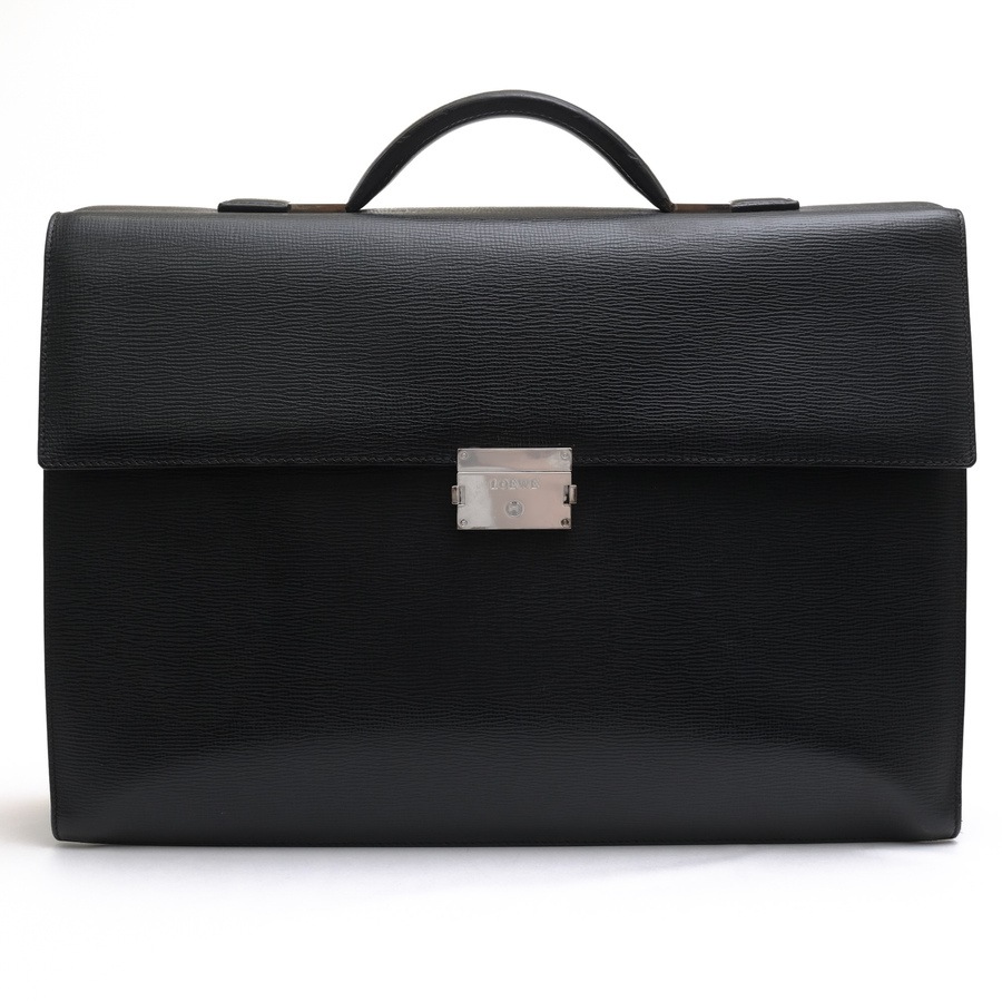 LOEWE(ロエベ)ビジネスバッグ LOEWE / ロエベ A4サイズ収納可 グレイン型押しカーフ 牛革 ブラック