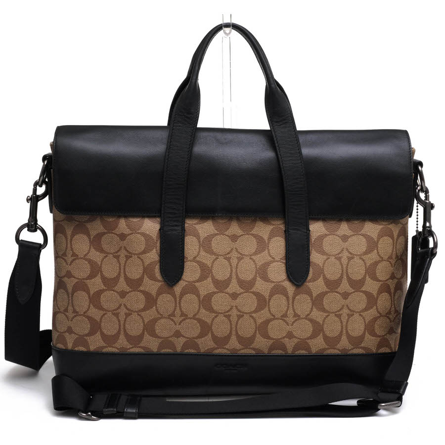 COACH F76835 Hamilton Portfolio Brief In Signature Canvas ハミルトン シグネチャー