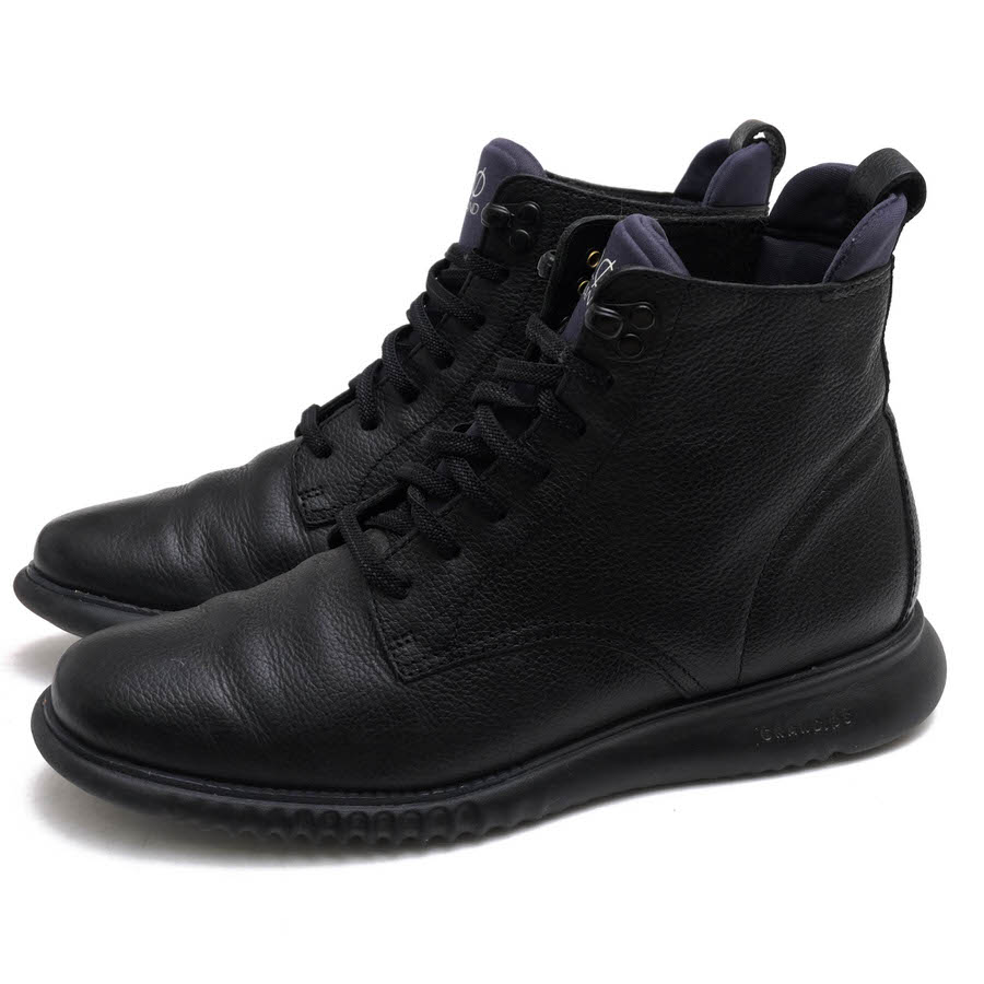 COLE HAAN C25557 2.ZEROGRAND City Boots in Black / コールハーン 牛革 ブラック 黒 ハイ