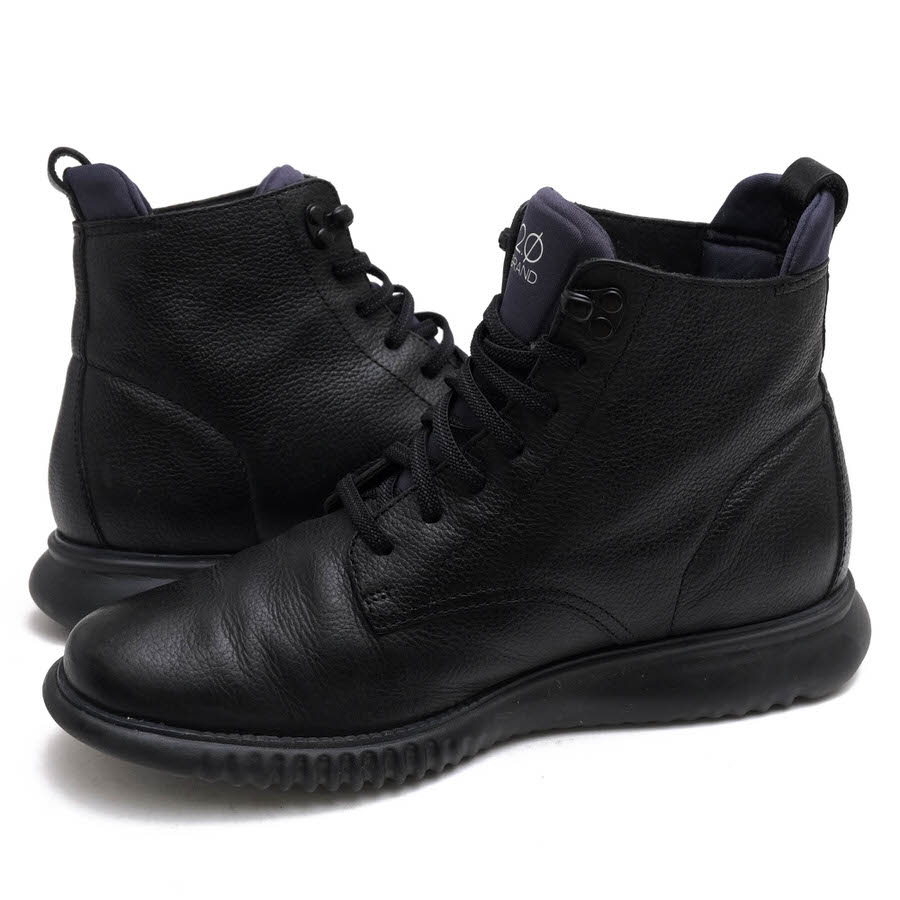 COLE HAAN C25557 2.ZEROGRAND City Boots in Black / コールハーン 牛革 ブラック 黒 ハイ