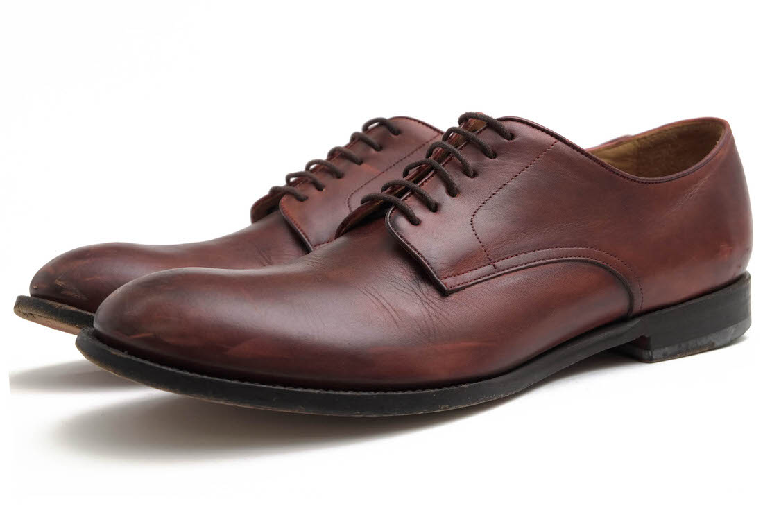 Paul Smith C056 / ポールスミス アンティーク加工 ワインレッド 牛革 