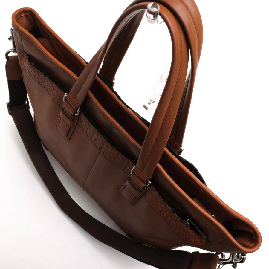 COACH F70455 Graham Leather Zip Business Tote ����� �쥶�� ���å� �ӥ��ͥ��ȡ��� / ������ �ߥ˥����ͥ��㡼�� ���� 2WAY ���������Хå� �֥饦�� �� �ӥ��ͥ��Хå� ���