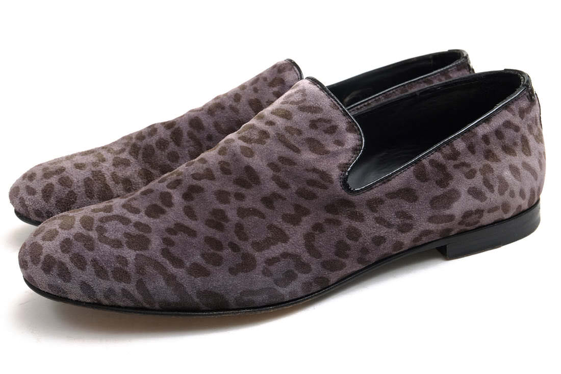 Jimmy Choo ジミーチュウ オペラシューズ スリッポン グレー 灰色 ヴァンプローファー メンズ Branding