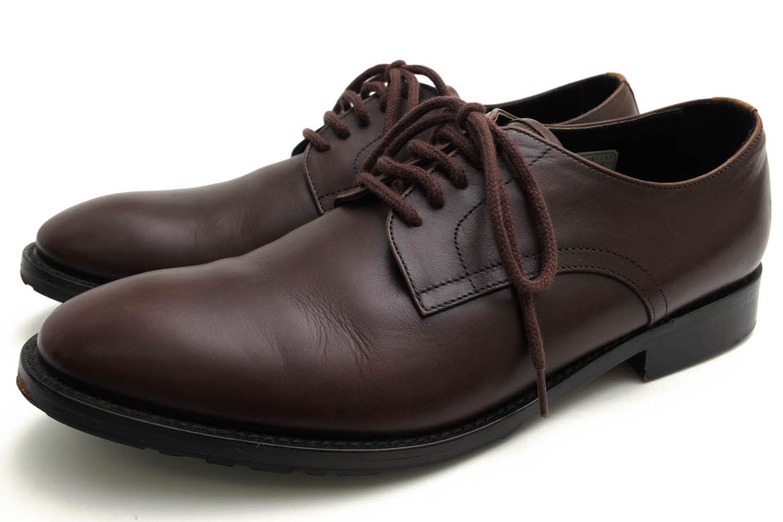 Paul Smith 553836 / ポールスミス 牛革 カーフ プレーントゥ ダーク 