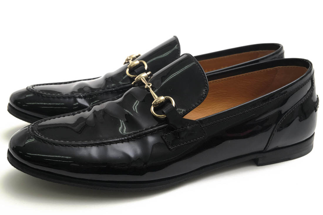 GUCCI 283644 BNC00 1000 Vernice Crystal / グッチ ホースビット 牛革