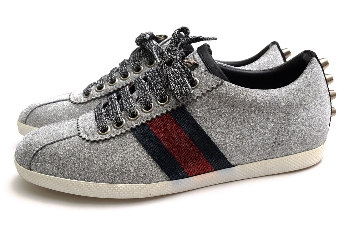 GUCCI バンビスニーカー　EU24 GUCCI 419544 Bambi GG Low Top Sneakers / グッチ シグネチャーウェブ
