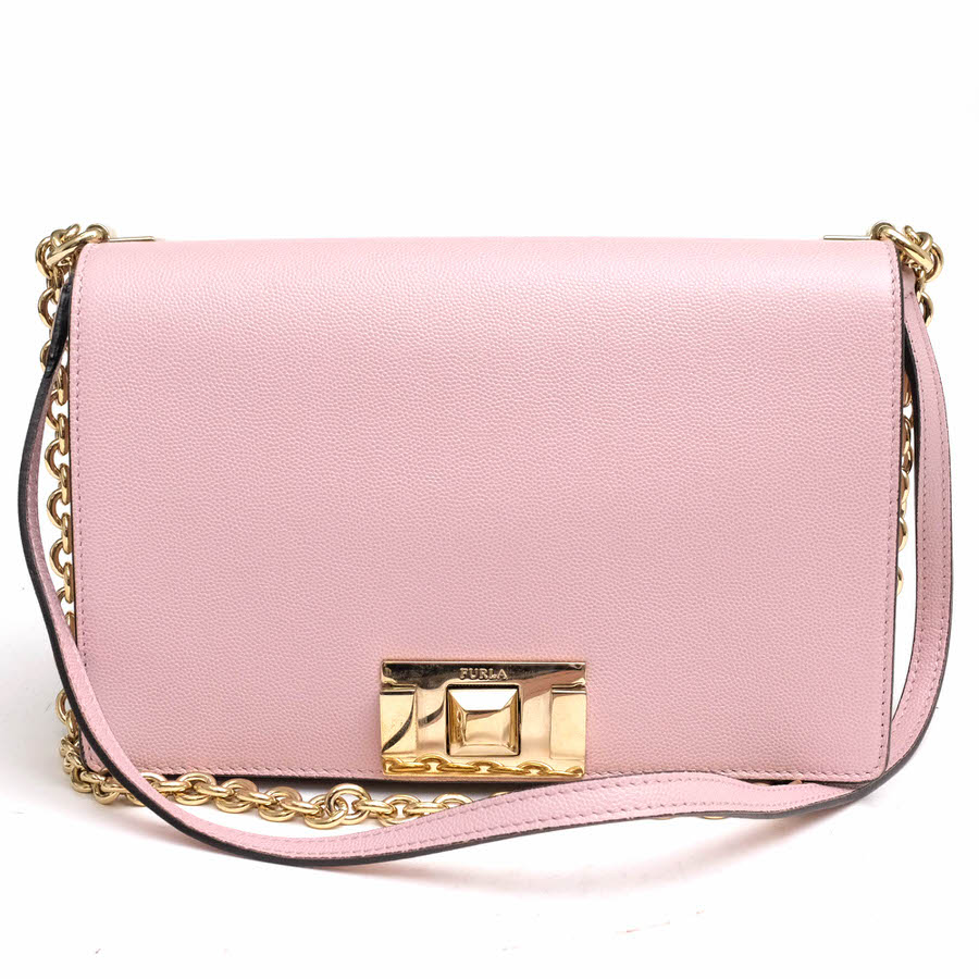 【美品】フルラ ミミ ミニ クロスボディ ショルダーバッグ ピンク レザー FURLA F7791 285028 MIMI MINI CROSSBODY ミミ ミニ クロスボディ