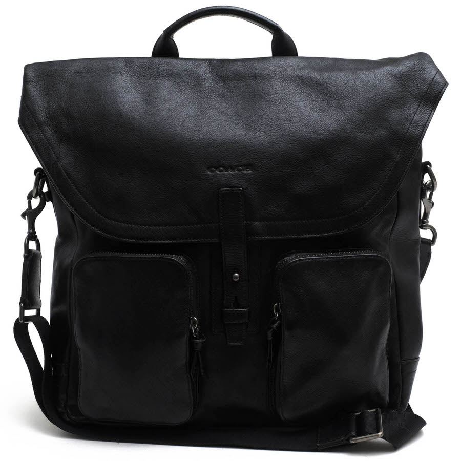 【未使用】coach ブラックショルダーバッグ COACH 61059 / コーチ 牛革 グレイン型押し 2WAY ショルダーバッグ