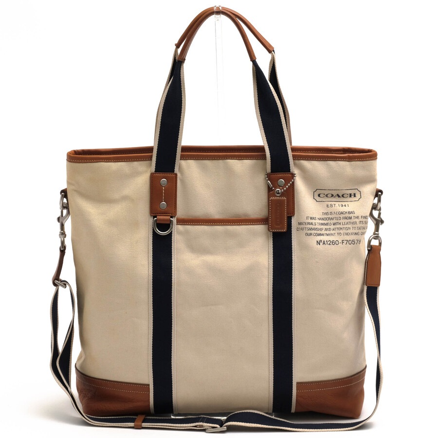 COACH F70578 Heritage Web Canvas Tote ヘリテージ ウェブ キャンバス 