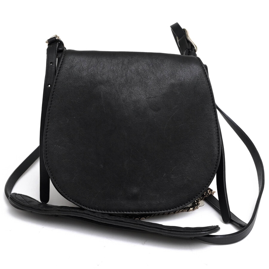JIMMY CHOO バイカー ショルダーバッグ チェーン レザー 付属品付 Jimmy Choo BECKA / ジミーチュウ バイカーチェーン 天然皮革 ブラック