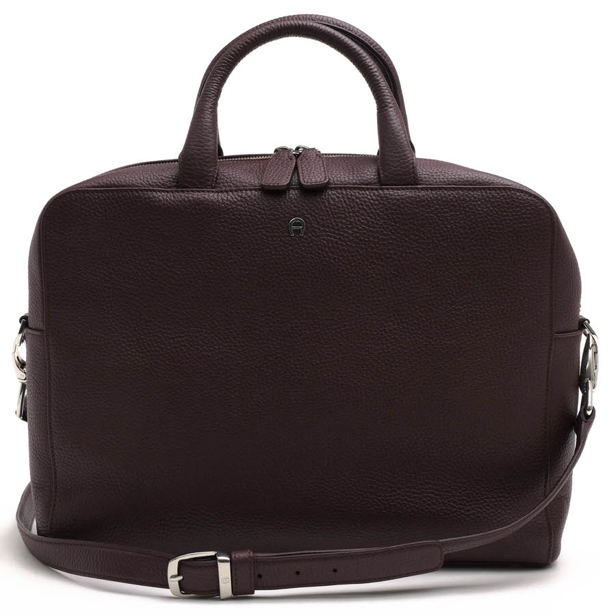 AIGNER / アイグナー A4サイズ収納可 牛革 2WAY ショルダーバッグ シボ