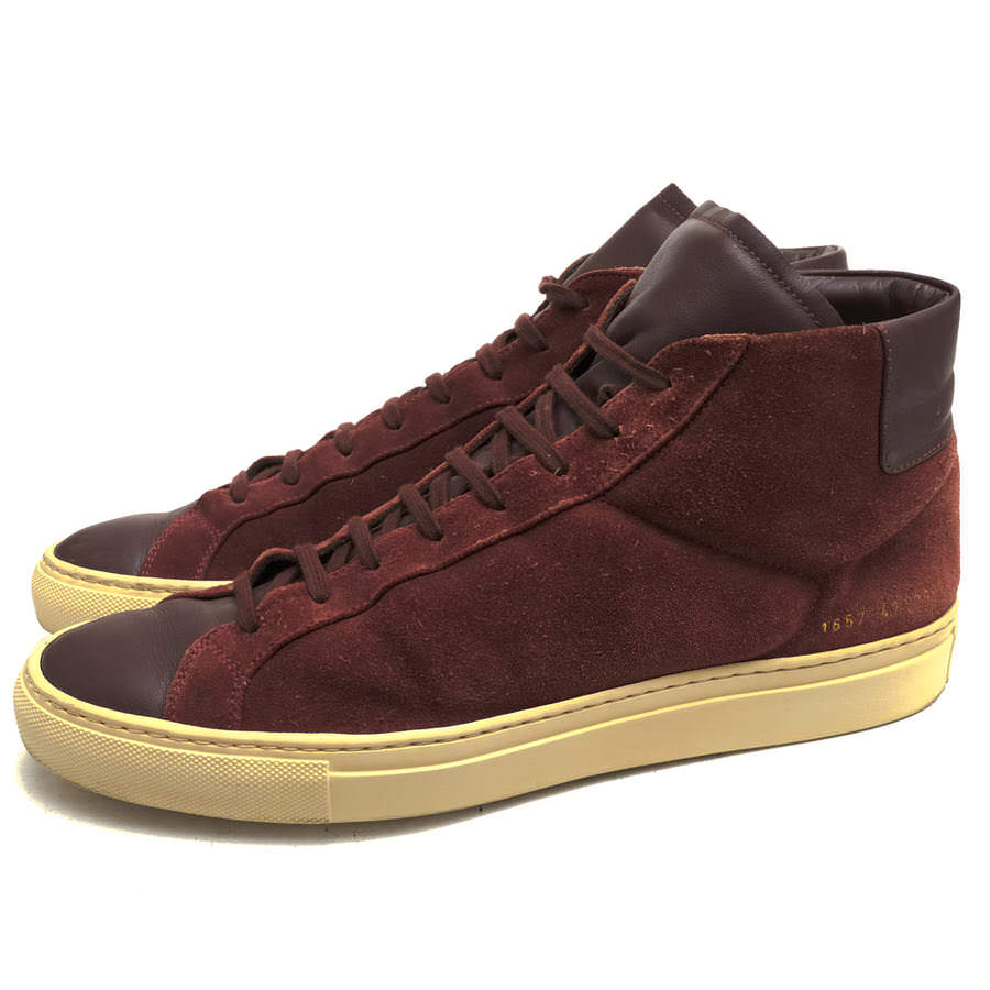 Common Projects 1657 Vintage High Oxblood コモンプロジェクト 牛革 レッドブラウン 赤茶 ハイカットスニーカー メンズ Branding