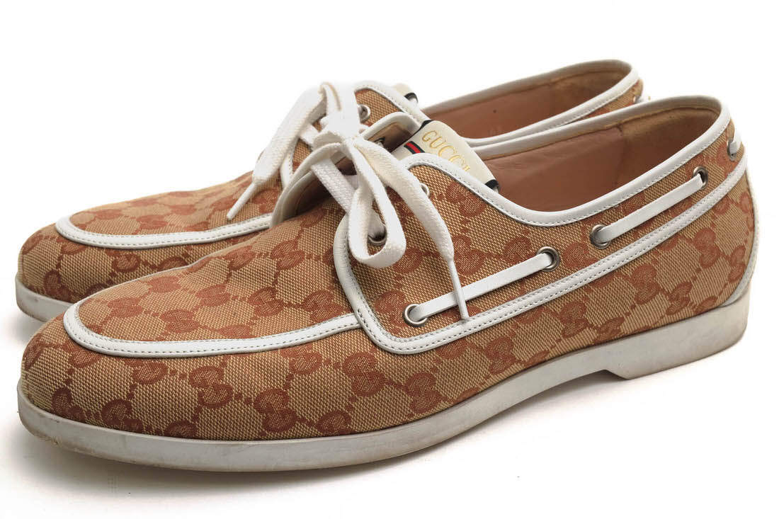 GUCCI 547641 MOCCASIN FABRIC T.ORIGINAL GG/MIRO SOFT / グッチ 