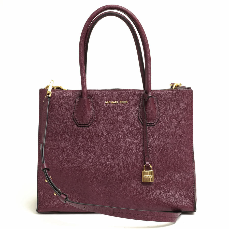 ○マイケルコース Michael Kors ペブルドレザー 牛革 ハンドバッグ MERCER マーサー 2WAY ショルダーバッグ シボ革 シュリンクレザ 中古 Michael Kors MERCER マーサー / マイケルコース ペブルドレザー 牛革
