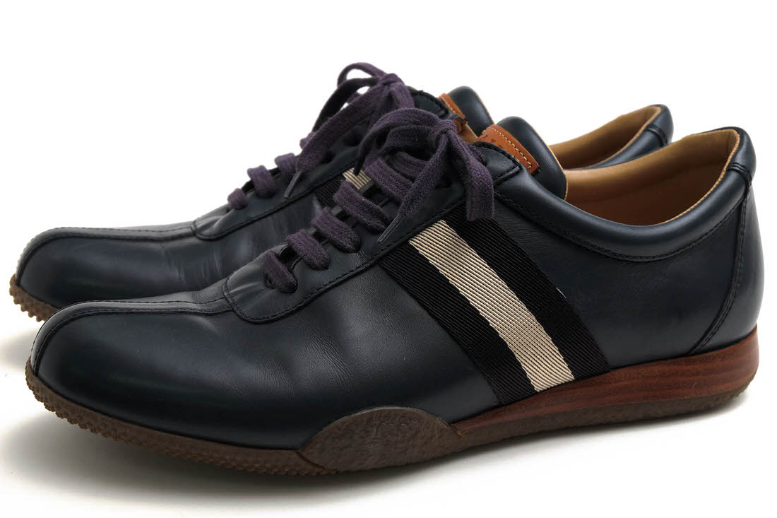 BALLY FRENZ フィレンツェ スニーカー 本革 ネイビー 26.5 BALLY FRENZ フィレンツェ / バリー トレインスポッティング 牛革