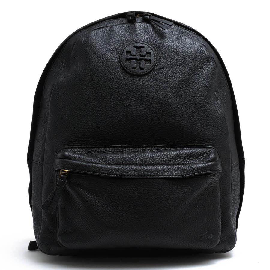 TORY BURCH 40850 Pebbled Leather Zip Around Backpack