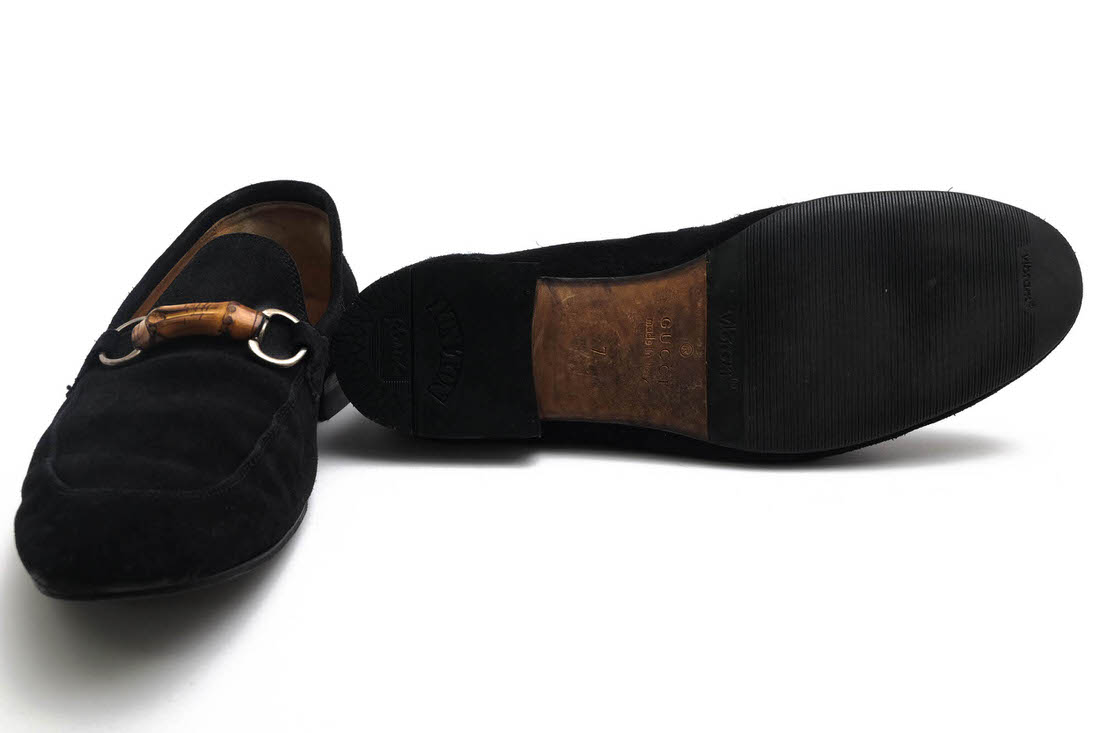 GUCCI 368435 Suede Bamboo Horsebit Detail Loafer / グッチ ホースビット 牛革 カーフ ...