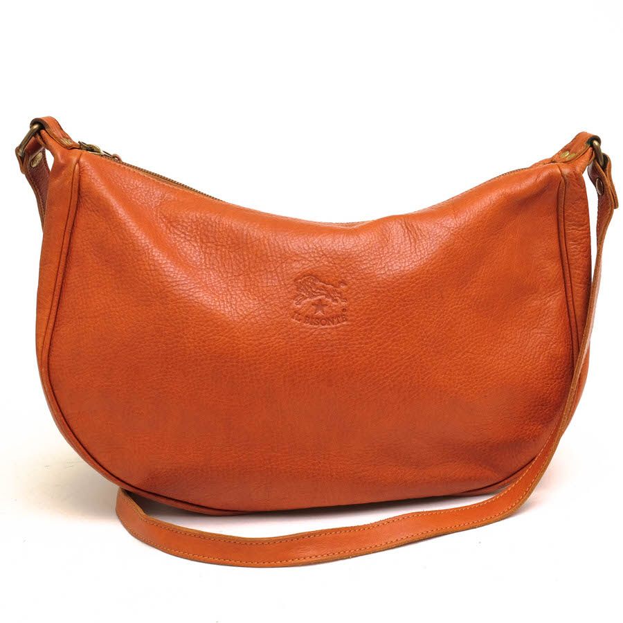 IL BISONTE 411758 Crescent Moon Style Leather Shoulder Bag IL BISONTE 411758 Crescent Moon Style Leather Shoulder Bag