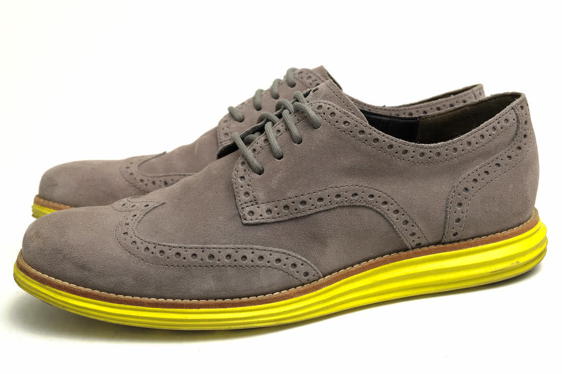 COLE HAAN ルナグランド ロングウィング グレー スエード COLE HAAN C10226 LUNARGRAND WING TIP ルナグランド / コールハーン