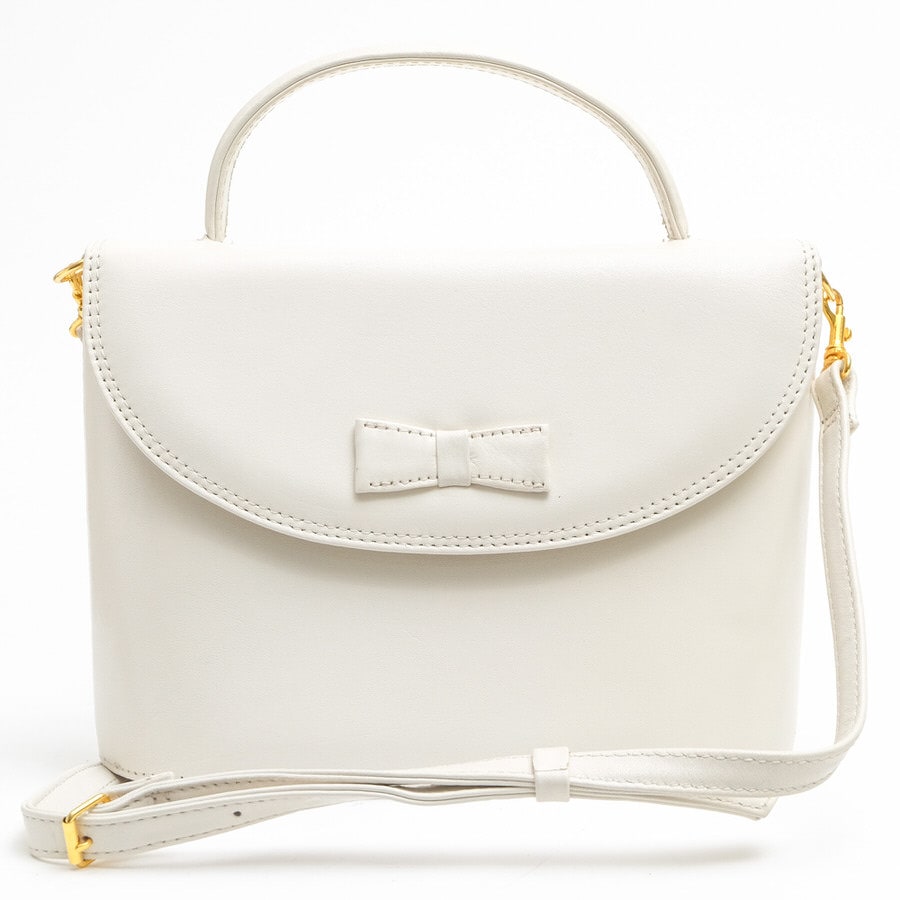 UNKNOWN / 不明 リボン 牛革 2WAY ショルダーバッグ フォーマルバッグ  