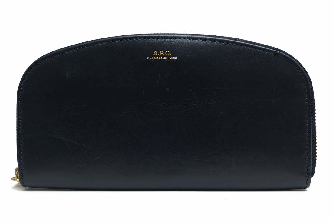 A.P.C. ハーフムーン ウォレット / アーペーセー 牛革 カーフ 小銭入れ