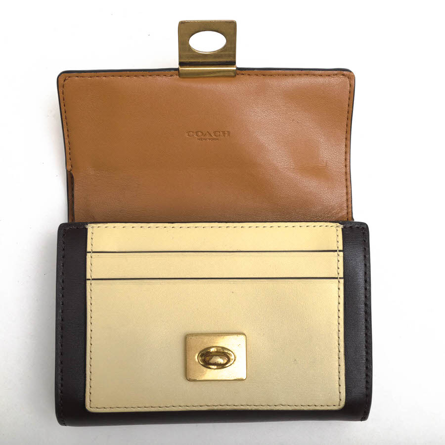 COACH 89242 Hutton Wallet In Colorblock ハットン / コーチ ターンロック金具 リファインドカーフ ...