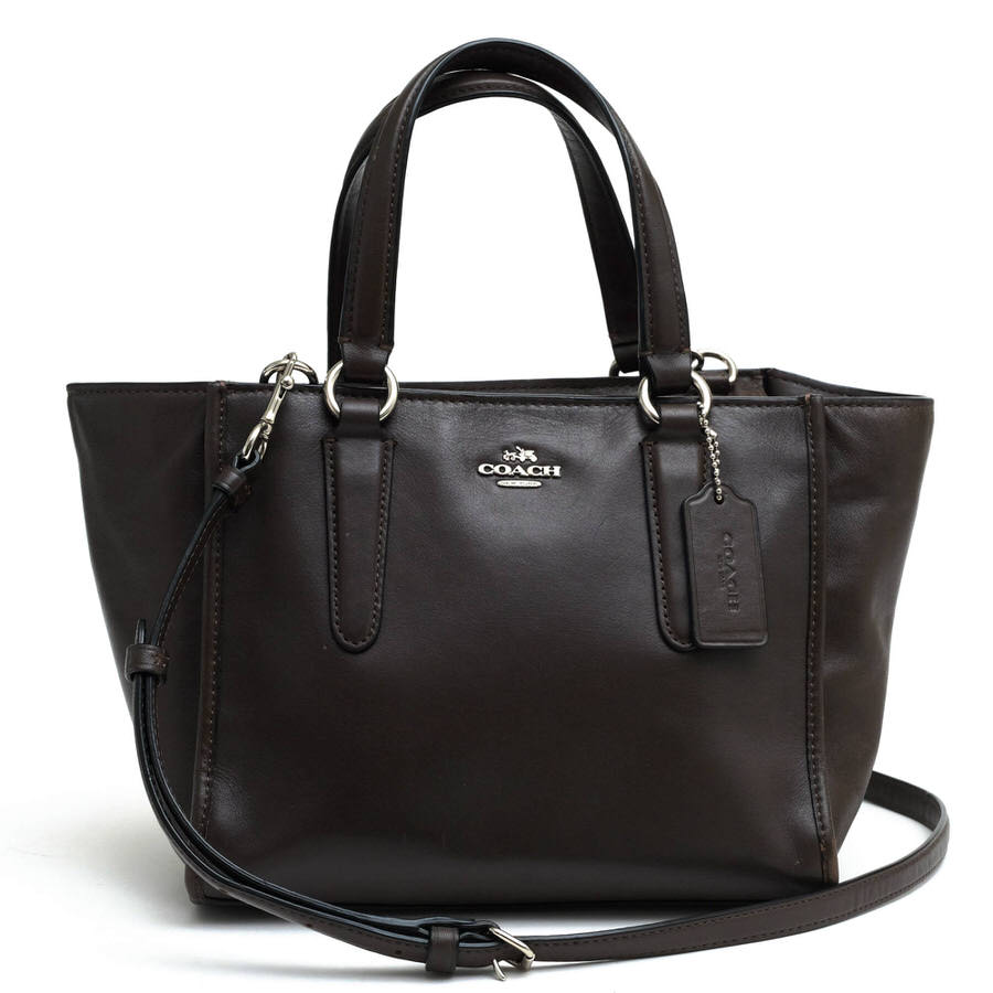 【ぴかぴか】【極美品】COACH ミニキャリー ハンドバッグ COACH 33537 ミニ クロスビー キャリーオール / コーチ 牛革 スムース