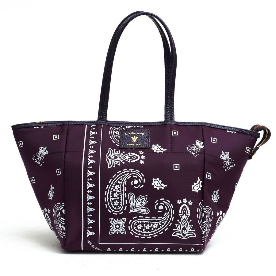 ADMJ バンダナ柄プリント　二つ折り財布 ADMJ 19SC0901 NYLON/BANDANA PRINTED FASTENER TOTEBAG / エーディー