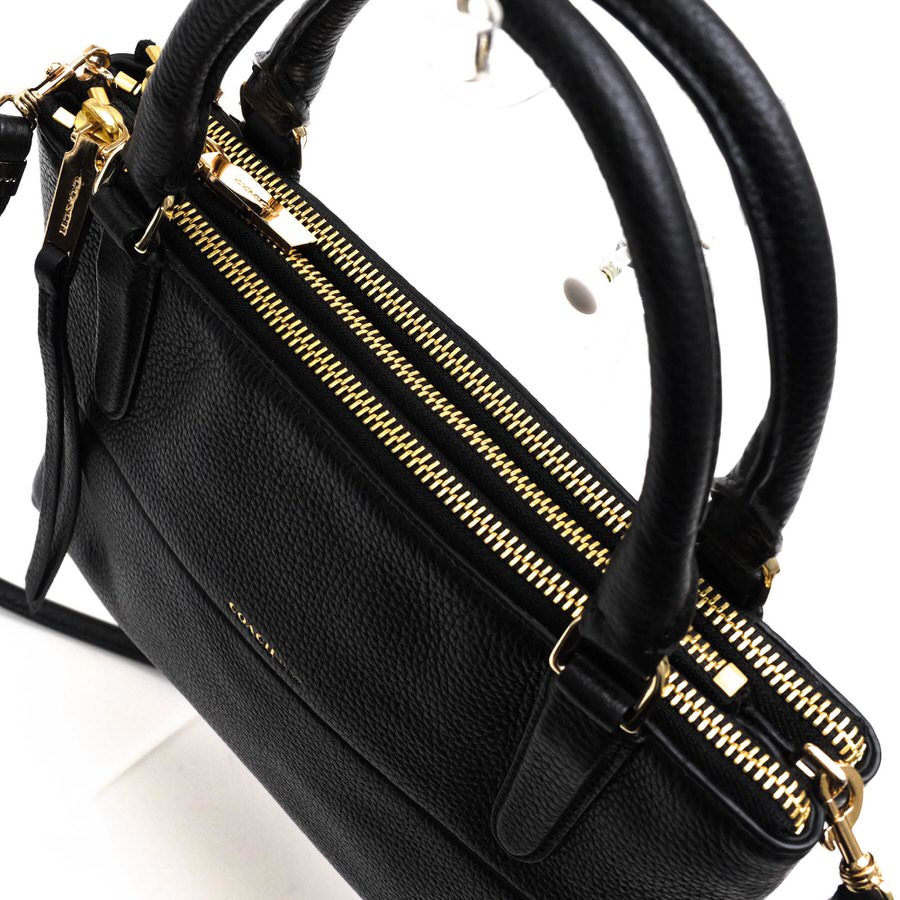 COACH 28163 The Mini Borough Bag In Pebble Leather ミニ ボロー / コーチ ペブルドレザー ...