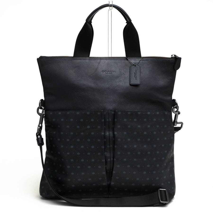COACH F59309 Charles Foldover Tote In Star Dot Print Leather 